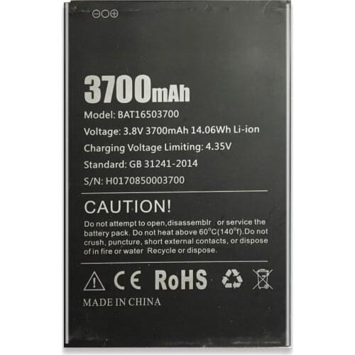 ISUNOO 3700mAh BAT16503700 Battery For Doogee X7 Pro for Doogee X7 Batterie