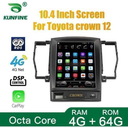 Tesla Screen Octa Core 4GB RAM 64GM ROM Android 10.0 Car DVD GPS Player Deckless Car Stereo For Toyota crown 12 Radio