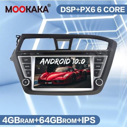 Android 10.0 4G+64GB Car Multimedia Player Radio GPS Navigation for Hyundai I20 2014-2017 Auto Stereo Tape Recoder Head Unit DSP