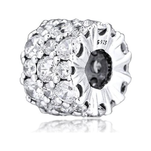 Bracelets Beads For Jewelry Making Clear Sparking Charm Authentic 925 Silver Jewelry Fits Charms Bracelets For Woman
