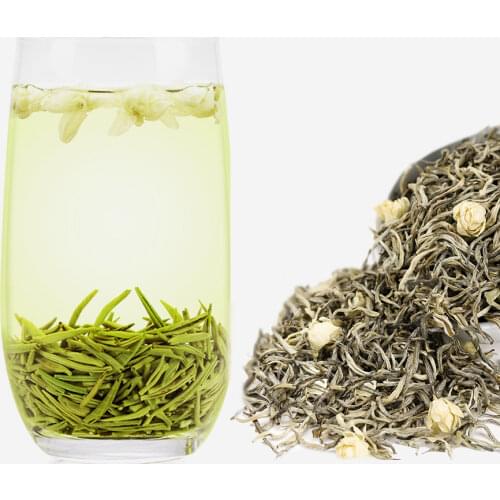 Jasmine Flower Green Chinese Tea Mo Li Piao Xue Jasmine Mixed with Green Cha Tea