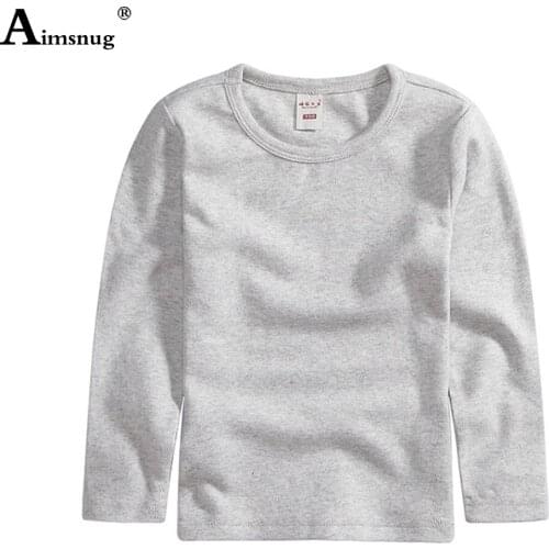 Unisex Long Sleeve Fashion Shirt Long Johns Kids Round Neck Shirt Girls Boys Casual Pullovers 2021 Autumn Children Knitted Tops
