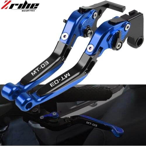 For Yamaha MT03 MT-03 MT 03 2015 2016 2017 2018 Motorcycle Accessories CNC Adjustable Brake Clutch Levers Handlebar Hand Grips