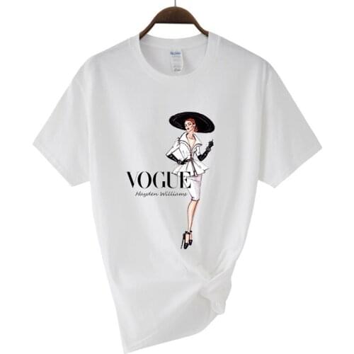 T-shirt Ladies Top Cartoon Graphic White Unisex Fashion Women