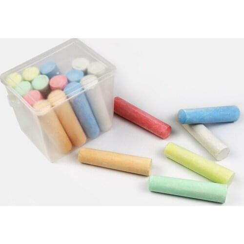 Jumbo Chalk Durable 20 Pcs/Box Sidewalk Chalk Bright Colors Dust-free Chalks for Street Chalkboards Playground
