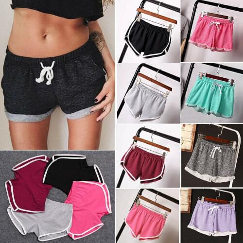 Summer Women Casual Running Sports Shorts Yoga Gym Jogging Waistband Summer Hot Female Girls Cotton Casual Solid Loose Shorts
