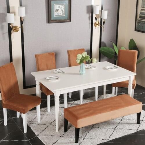 Soft Bench High Stretch Rectangle Slipcover Dining Living Room Bench Seat Cushion Cover Dark Gray Machine Washable Removable