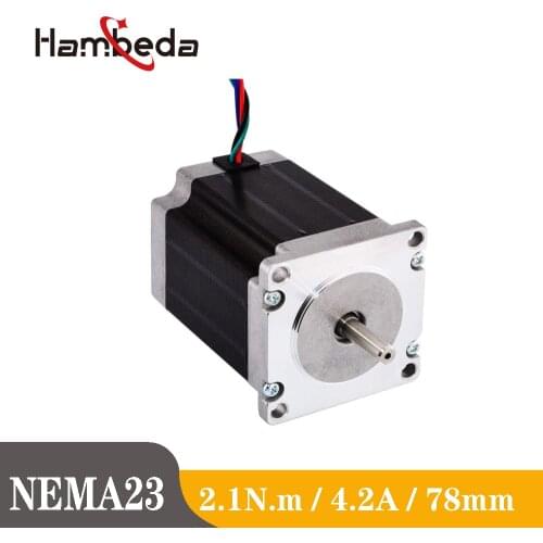 Nema23 2.1N.m 1.8 Degree 4.2A 2.31V 78mm 4-Lead Stepper Motor Motor CNC Milling Machine 3D Printer