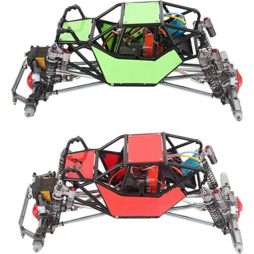 CNC Upgrade Chassis Frame Body Kit Roll Cage Fit for SCX10 4X4 1/10 Scale RC Crawler Hobby Model Car Rock Buggy Parts Accessory