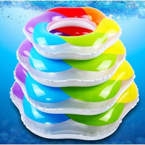 Wholesale Multicolour thicken Inflatable Swimming Rings Floating life buoy life ring