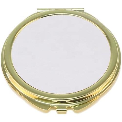Blank Sublimation Metal Custom Logo Promotional Cosmetic Pocket Mirror (6.2*6.6cm)