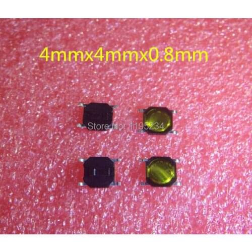 100pcs Tact Switch SMT SMD Tactile membrane switch PUSH Button SPST-NO 4mmx4mmx0.8mm Best quality