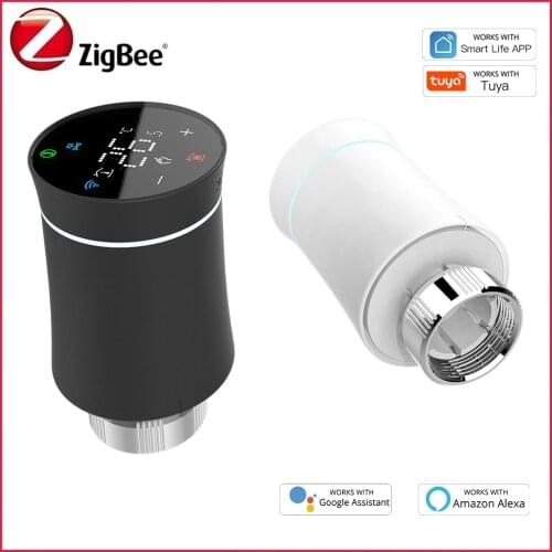 ZigBee Smart Thermostat Radiator Actuator Valve Programmable TRV Temperature Controller For Tuya APP Work with Alexa Google Home