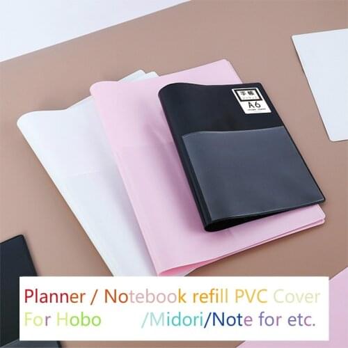A5A6 Notebook Inner Cover Protect Cover Macaron PVC Book Cover Planner Shell for Midori Hobonichi Refill Accessories Stationery