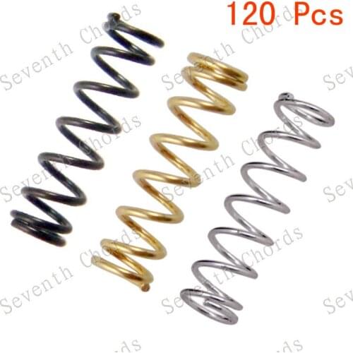 120Pcs 3 Colour Straight Body Electric Guitar Bridge String Saddle Mount Adjus Springs/ Pickup Humbucker Adjust Height Springs