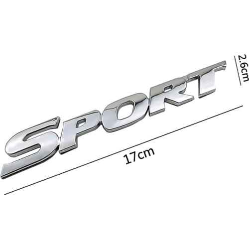 Motor Car Sticker 3D Plastic Chrome Logo SPORT Emblem Badge Door Decal Auto Pad For Toyota BMW HONDA