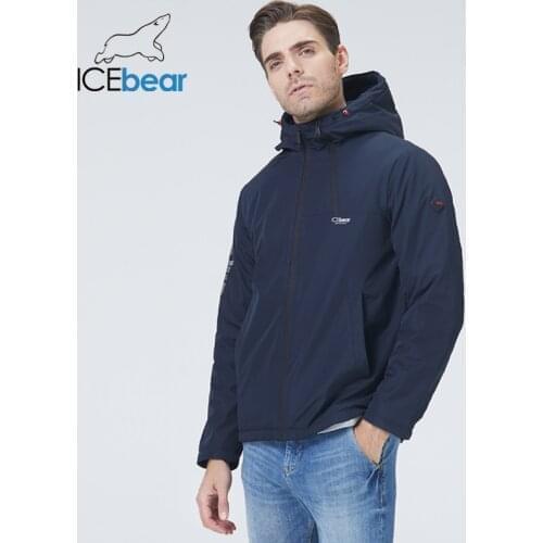 Icebear 2021 fashion mens short coats spring stylish jacket with a hood high-quality mens brand clothing MWC21661D