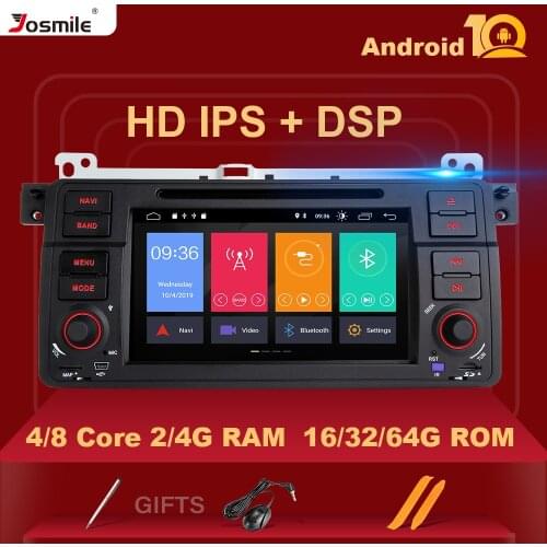 Josmile 1 Din Android 10 Car Radio For BMW E46 M3 Rover 75 Coupe 318/320/325/330/335 Multimedia DVD Player Stereo GPS Navigation