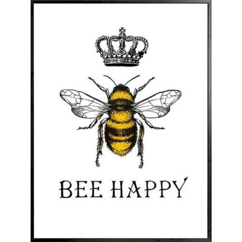 Painting Bee Happy (120 x 80 x 4 cm)
