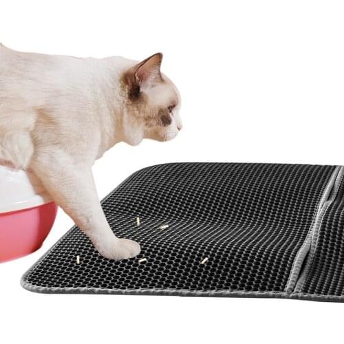 Pet Cat Litter Mat Double Layer Litter Cat Bed Pads Washable Reusable Training Mat Pet Product Bed for Cats House Clean Mat