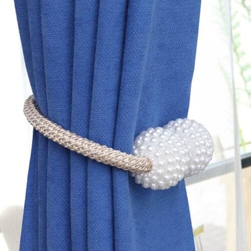 Creative Magnetic Pearl Bandage For Household Curtains No Punching Curtain Bandage curtain Magnetic Pearl Bandage
