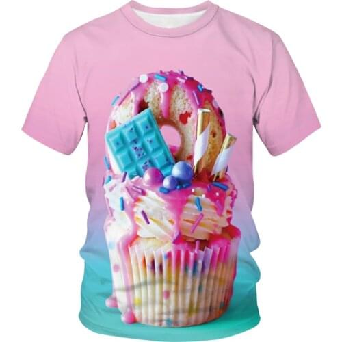 Men And Women Fashion Frend Simple Loose Short-Sleeved T-Shirt 2021 New Gourmet Fruit Series Pattern Large Size