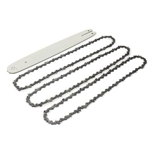 16 Inch Chain Saw Guide Bar with 3pcs Chains for STIHL 009 012 021 E180 MS180 MS190
