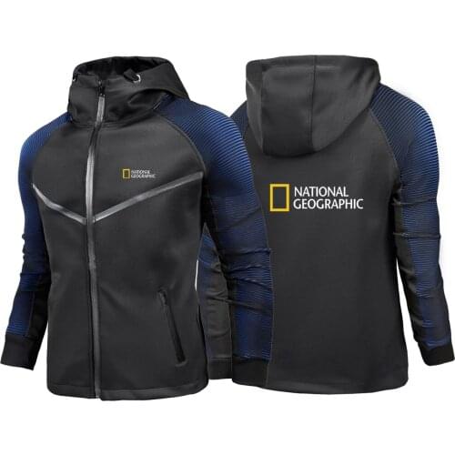2021 New Mens National-Geographic Hoodie Custom Motorcycle Survey Expedition Scholar Print Jackets Riding Protective Coats