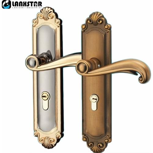New Indoor Door Locks European Antique Design Mechanical Split Handle Lock