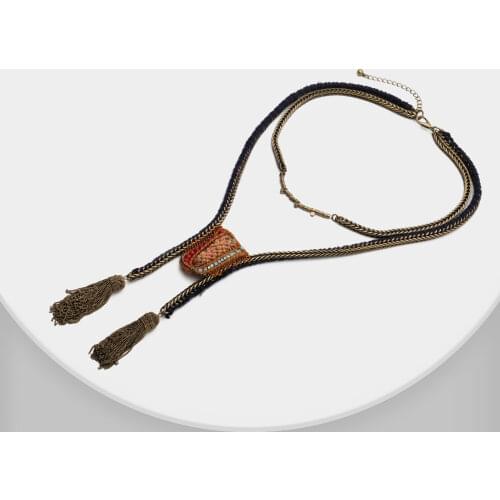 Amorita boutique Dazzling tassels necklace and sweater chain