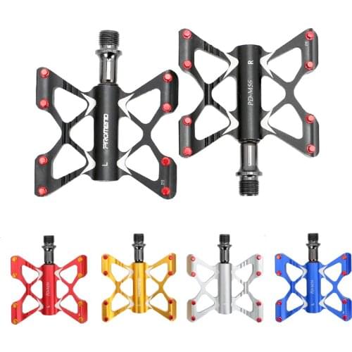 PROMEND Aluminum Alloy Bike Pedal 3 Seal Bearings High Strength Durable 16 Anti-Slip Nails Ultralight Bicycle Accessories