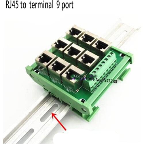 RJ45-9Port-A RJ45 adapter terminal Network port adapter terminal 9 port parallel connection