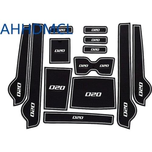 Car Door Groove Mat Gate Slot Cup Armrest Storage Pad Mat For BAIC Senova D20 2015