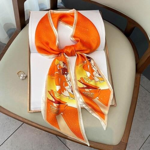 Horse Printing Bag Scarf New Silk Scarf Women Luxury Brand Foulard Women Tie Fashion Head Scarves For Ladies SJ494