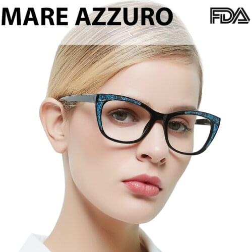 Reading Glasses Women Matte Material Leesbril Retro Cat Eyes Lesebrille Magnifying Glass Diopter +150 +250 to +600 MARE AZZURO