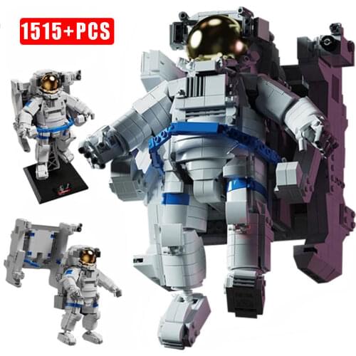 Creator Space Station Astronaut Figures Building Blocks MOC Science Spaceman 3D Model Construction Education Toys For Kids Gifts