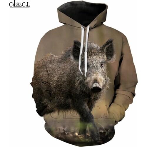 New Wild Animal Wild Boar Hoodie Men/Women 3D Print Funny Swine Hoodies Casual Tracksuit Pet Pig Streetwear Tops T271