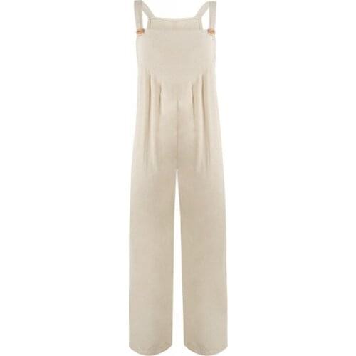 2021 European And American Womens Summer New Retro Casual Straight Tube Thin Trousers With Straps With Wide Legs 1821