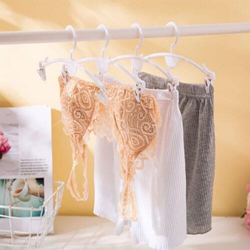 10PCS Folding constantly soft plastic bra clip panties clip plastic transparent non-slip multifunctional hanger