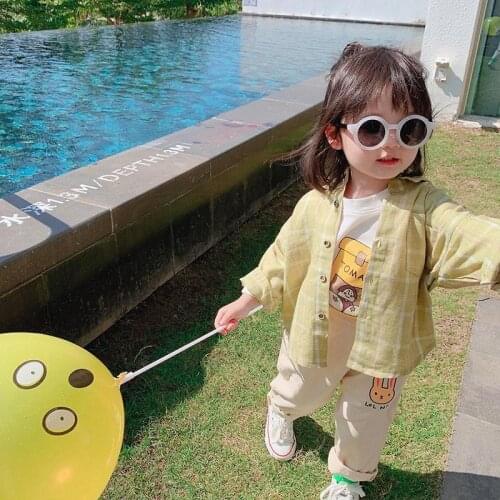 2020 Baby Girl boy Fashion Cotton plaid shirt blouse Clothes Children kids Good quality comfortable clothes Clothing