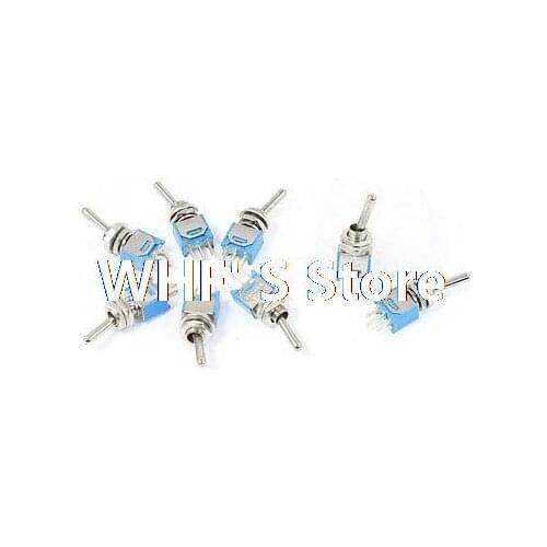 8pcs SPDT 3 Terminals Mini Latching Toggle Switch AC 250V 1.5A