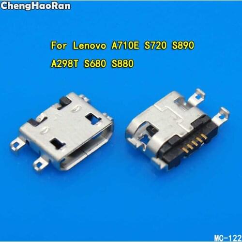ChengHaoRan 10pcs Micro USB Female Connector for Lenovo Huawei A710E S720 S890 A298T S680 S880 For ZTE Mini USB Adapter Jack