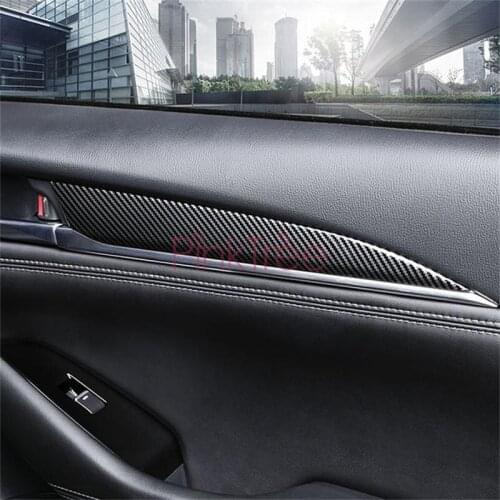 For Mazda 6 Atenza 2019 2020 Carbon Fiber Side Inner Door Decorative Sills Cover Trim Car Sticker Interior Accessories