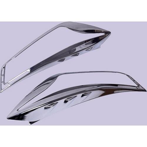 For Nissan Kicks 2016 2017 2018 ABS Chrome Front Headlight Lamp Cover Trim Frame Bezel Garnish 2pcs