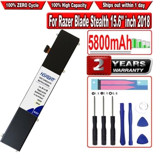 HSABAT 5800mAh RC30-0248 4ICP4/55/162 Laptop Battery for Razer Blade Stealth 15 RTX 2070 Max-Q LINGREN 15(i7 8750