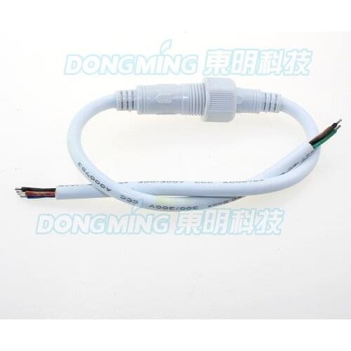 10pairs White RGB 4pin Waterproof cable 40cm 220V rgb connect cable for led light connector IP68 underwater waterproof