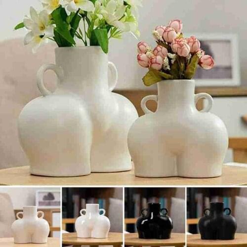 Nordic Ins Wind Ceramic Vase Home Vase Decoration Crafts Ornaments Simulation Body Art Vase