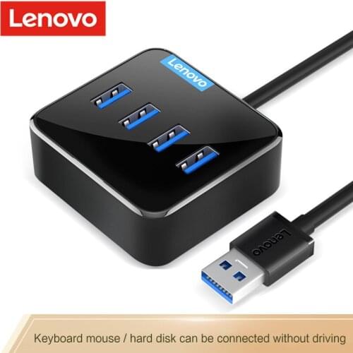 Lenovo USB 3.0 HUB 4 Port Adapter Multi USB Splitter High Speed OTG For Laptop PC Computer Accessories Adaptador USB3.0 Dock