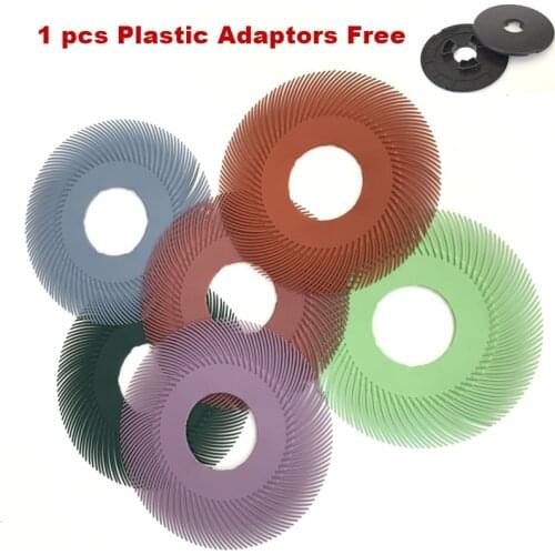 Hot Sale Metal Polishing Tools 6" 3M Radial Bristle Discs Bristle Brushes Groove Polishing Tools 50pcs/lot 1 adaptor free