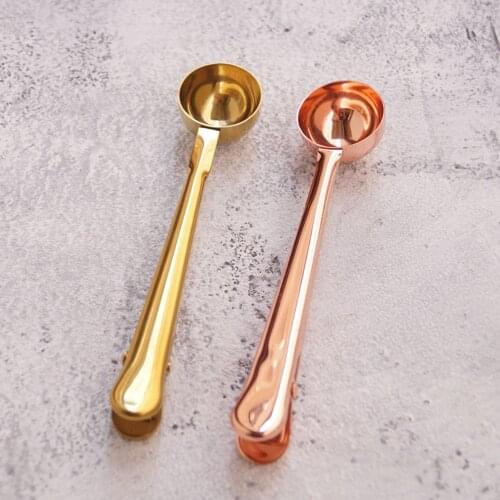 Hot YO-Northern European style Multifunction spoon sealing clip Measuring Spoon coffee Tea spoon